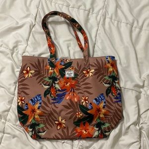 Herschel Floral Mauve Tote Bag